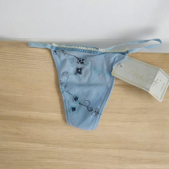 NWT Y2K Rare Rene Rofe Aqua Mesh Micro Thong Cottage country SM - Picture 2 of 11